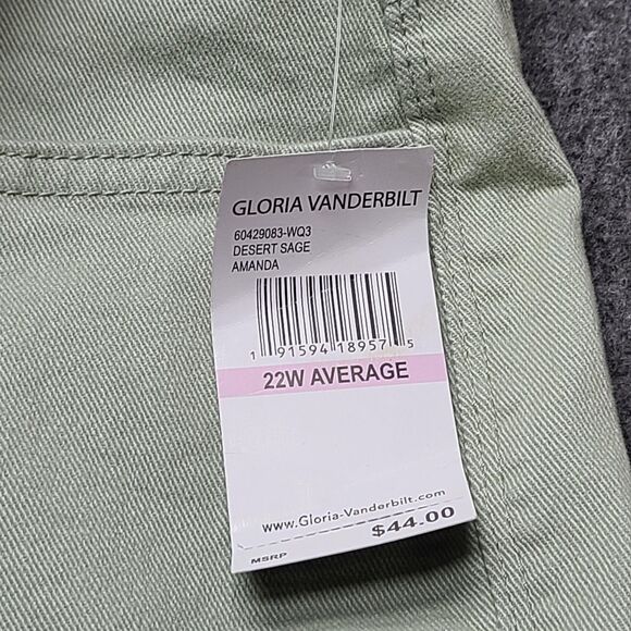 Gloria Vanderbilt Jeans Womens 22W Amanda Soft Touch Stretch Pants Desert Sage - Picture 7 of 11